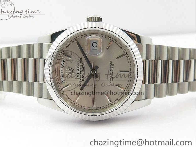 President Best Dial 36 Edition Bp Silver Maker 128239 Bracelet Day-Date SS on 0930